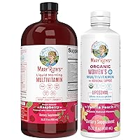 MaryRuth's Liquid Multivitamin (Raspberry) & Women's 40+ Multivitamin Liposomal (Vanilla Peach) | Clean Label Project Verified® | Vitamins for Energy, Beauty, & Immunity | Vegan, Non-GMO, Gluten Free