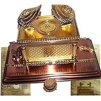 Holy Land Market The Ark of The Covenant Gold Plated (Large, Ark and Contents)