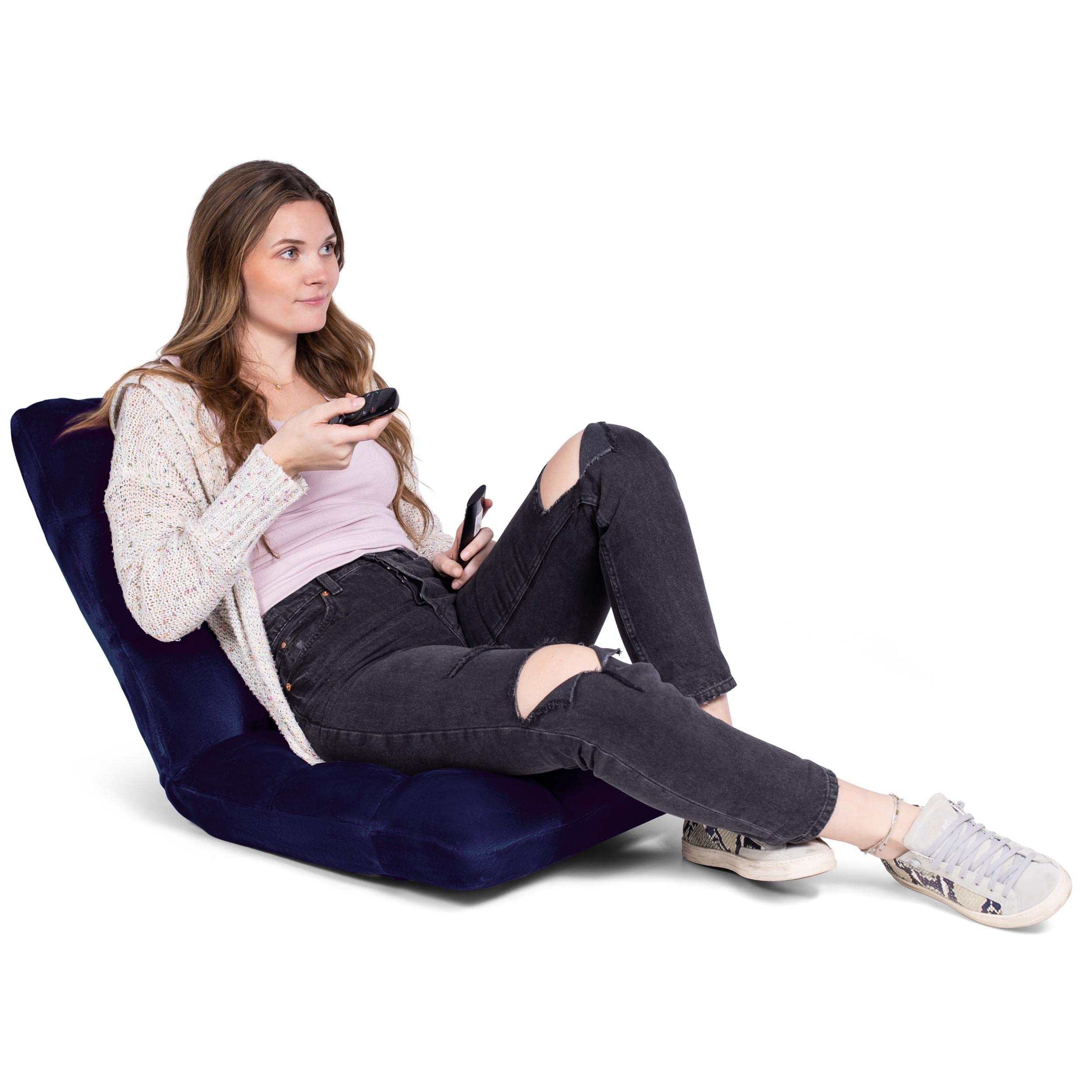 BIRDROCK HOME Adjustable 14-Position Memory Foam Floor Chair for Kids | 22.5
