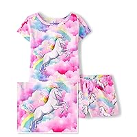 The Children's Place Girls Sleeve Top and Shorts 2 Piece Pajama Set