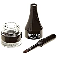 Crème Gel Eyeliner Crème, ColorStay Eye Makeup, Waterproof, Smudgeproof, Longwearing with Precision Brush Applicator, 001 Black, 0.01 Oz