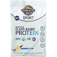 Garden of Life Organic Plant Based Vanilla Sport Protein, 1.5 OZ