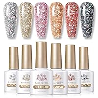 Black Friday 6Pcs/Set Holographic Chunky Nail Glitter Mermaid Sequins Nail  Art Accessories Decorations for UV Nail Polish Manicure Design