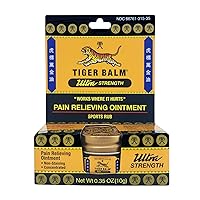 Tiger Balm Pain Relieving Ultra Strength, 10g – Soothing & Ultra Strength Muscle Rub Ointment – Non-Staining Sports Muscle Rub