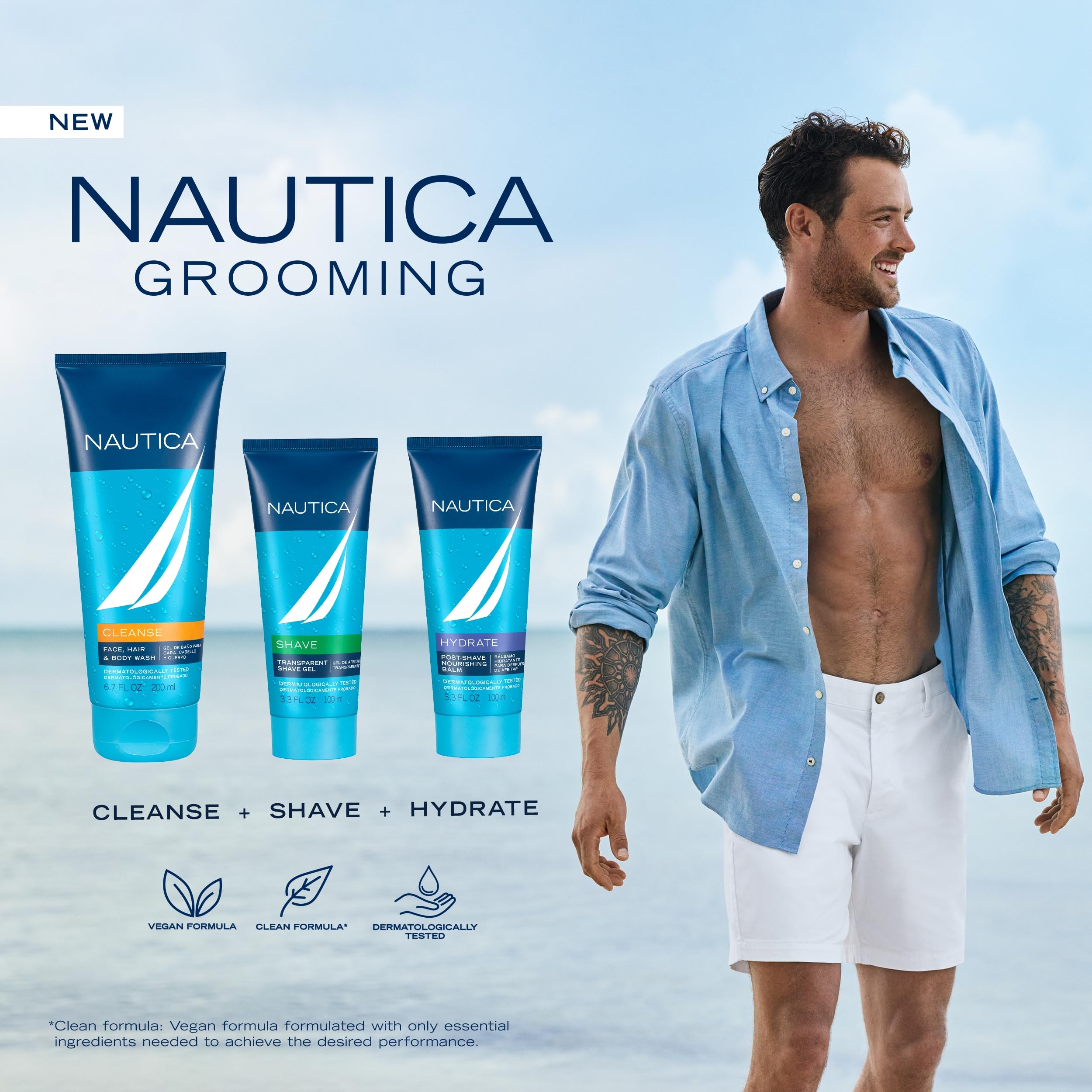 Nautica Grooming 3-in-1 Hair, Body & Face Wash 6.7 fl oz.