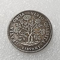 Antique Crafts Italy 1700 Commemorative Coins Silver Dollar Collection Commemorative Silver Plated Coin Souvenir Challenge Collectible Coins Collection Art Craft