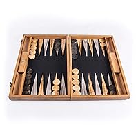 WE Games Luxury Natural Cork & Wood Backgammon Set – 19 inches – Handcrafted in Greece