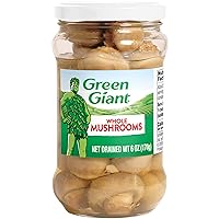 Green Giant Whole Mushrooms, Glass Jar, 6 Ounce (Pack of 12)