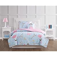 My World Paris Princess 3-Piece Comforter Set, Blue/Pink, Twin