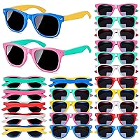 Eunvabir 24Pcs Kids Sunglasses Bulk with UV Protection, Summer Beach Valentine's Day Preschool Classroom Prizes, Party Favors Toys, Birthday Gift, Goody Bag Stuffers