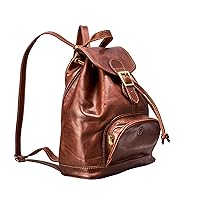 Maxwell Scott - Womens Luxury Classic Leather Backpack for Luxury Travelling - Made in Italy - The Sparano Chestnut Tan