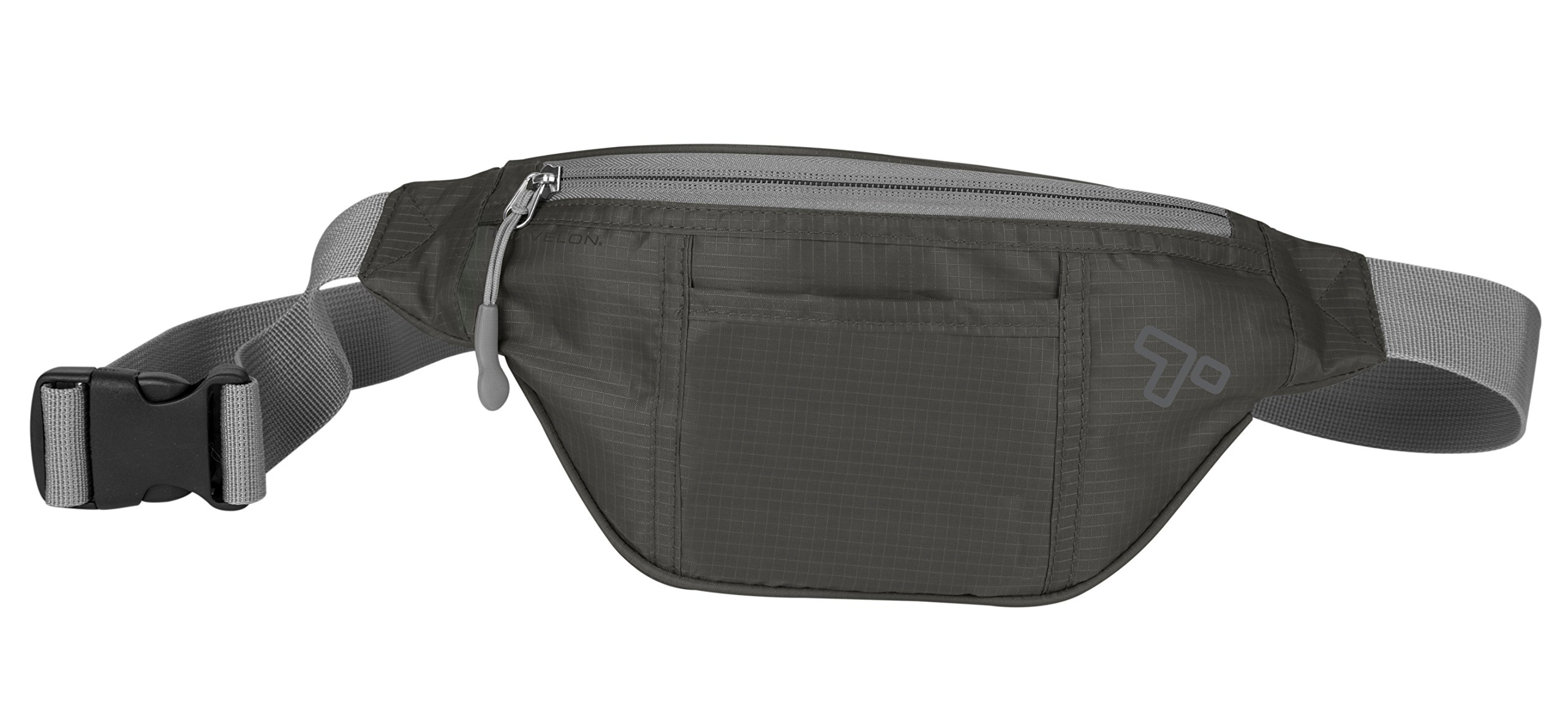 Travelon Top Zip Waist Pack, Charcoal, One Size