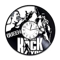 Queen Vinyl Record Clock 12 Inches Rock Band Wall Decor