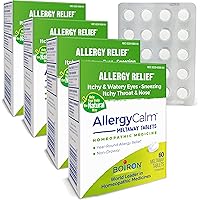AllergyCalm Tablets 240 Count, Relief from Allergies and Hay Fever Symptoms of Sneezing, Runny Nose, Itchy Eyes, Throat, Allergy Calm Tabs (Formerly RhinAllergy) (Bundle Pack of 4 60ct Boxes)