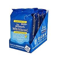 T.N. Dickinson's Witch Hazel Soothing MultiUse Cleansing Cloth, 4 Pack, 25 Cloths Per Pack,white