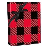 Southern Gifts Co. Buffalo Check Glossy Holiday Gift Wrapping Paper (Roll - 16 ft)