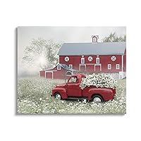 Red Truck Floral Country Meadow Canvas Wall Art, Design by Lori Deiter
