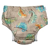 i play. by green sprouts Reusable, Eco Snap Swim Diaper with Gussets, UPF 50, 3T, Sand Panther Chameleon - Biodiversity, Patented Design, STANDARD 100 by OEKO-TEX Certified