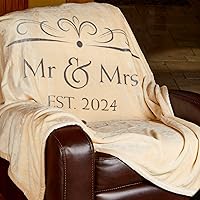 Soft Sentiments Outrageously Soft Reversible Velvet Ultra Plush Throw - 50 x 60 Inch - Mr & Mrs 2024
