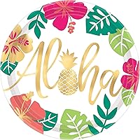 Aloha Metallic Round Plates - 10.5