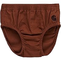 Carhartt Unisex Baby Canvas Diaper Cover, Brown, 3M