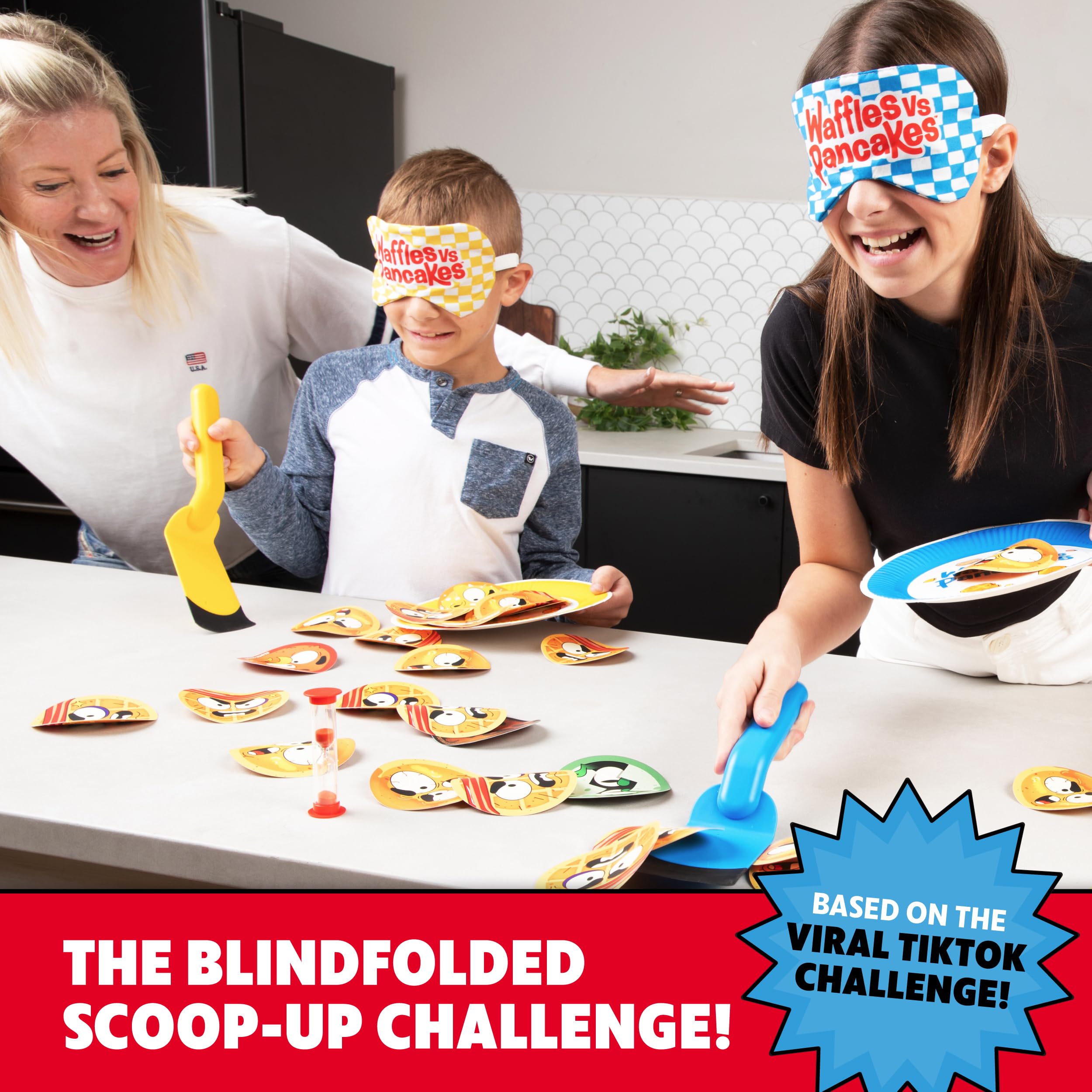 WHAT DO YOU MEME? Waffles vs Pancakes - The Pancake Pile Up Game - Games for Family Game Night