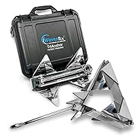 TriAnchor - Stainless Steel Folding PWC & Boat Anchor Kit | Sets Instantly for Effortless Boat & Jet Ski Anchoring | Compact Patent-Pending Design Grips Better Than Plow, Fluke or Box Anchor