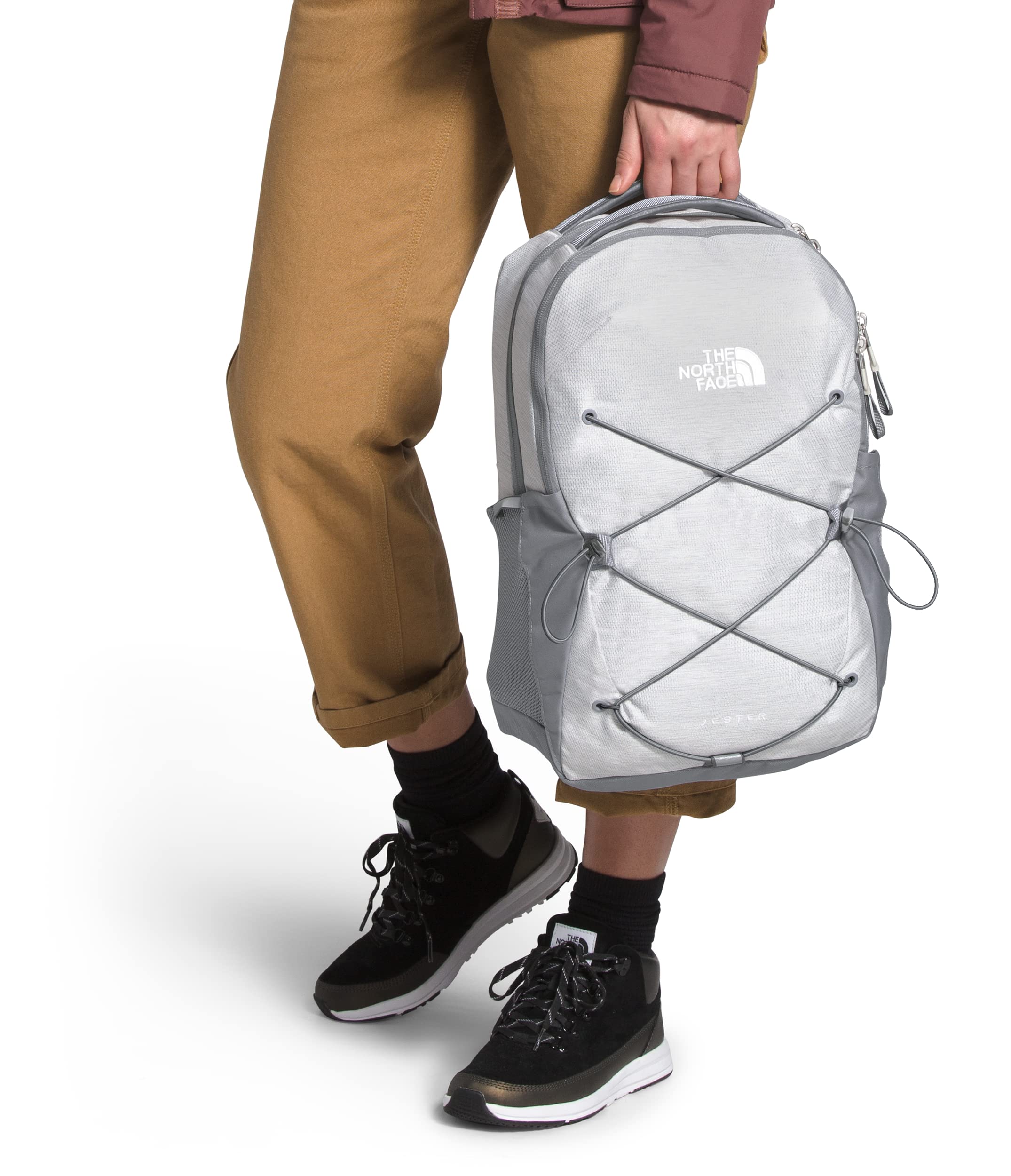 THE NORTH FACE Women's Jester Commuter Laptop Backpack, TNF White Metallic Mélange/Mid Grey, One Size