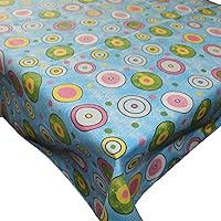Circles and Polka Dots Cotton Tablecloth Kitchen Party Events Wedding Venue Table Decor (58