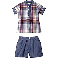 Baby 2 Piece Tabla Tunic Set (Baby) - Multi Check-6-12 Months