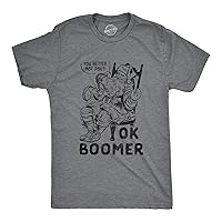Mens Ok Boomer You Better Not Pout Tshirt Funny Christmas Santa Claus Old Timer Tee