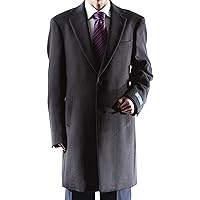 Caravelli Men's Single Breasted Black Two Button 3/4 Length Topcoat