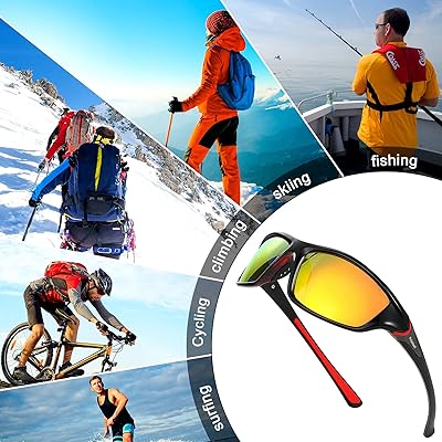 TOODOO 4 Pairs Men Polarized Sunglasses with UV Protection Driving Glasses  Sports for Sport Outdoor Activities