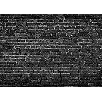 AIIKES 7x5ft Black Brick Wall Photography Backdrop Brick Backdrop Vintage Theme Stone Brick Background Baby Birthday Party Decoration Photo Booth Studio Props 11-501