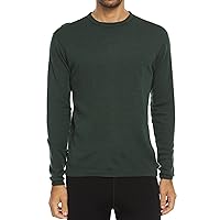100% Merino Wool - Men's Midweight Long Sleeve Crew Shirt - Thermal Base Layer - Big and Tall Options
