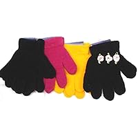 Four Pairs Magic Stretch Gloves for Infants Toddlers Ages 1-4 Years