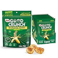 Good Crunch Banana Dried Fruit Bites, Gluten Free & Vegan Snack, 2.5oz Bags (Pack of 6)