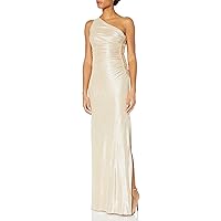 One-Shoulder Gown with Side Ruching and Beaded Detail – Women’s Formal Dresses for Special Occasions
