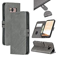 Smartphone Flip Cases Compatible with Samsung Galaxy S8 Wallet Case, PU Leather Phone Case Magnetic Flip Folio Leather Case Card Holders [Shockproof TPU Inner Shell] Protective Case Flip Cases ( Color