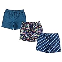 2 or 3-Pack Boys Swim Trunks, Kids Quick Dry Swimming Shorts with Liner - Solid/Printed Swimwear