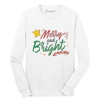 Christmas Family Matching Merry and Bright Christmas Long Sleeve T-Shirt Gifts