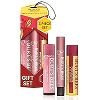 Mistletoe Kiss Lip Care Stocking Stuffers Holiday Gift Set, Mistletoe Kiss Set, Pomegranate, Peony & Hibiscus