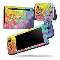 Compatible with Nintendo Switch Joy-Con Only - Skin Decal Protective Scratch-Resistant Removable Vinyl Wrap Cover - Retro Geometric