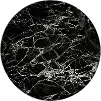 CoasterStone Black Marble Stoneware Trivet, 7 Inch Diameter, Neutral