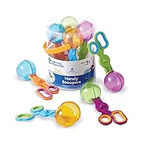 Learning Resources Handy Scoopers - 4 Pieces, Ages 3+ Toddler Learning Toys, Fine Motor and Sensory Toys, Sand Box Toys for Toddlers, Kid Tweezers