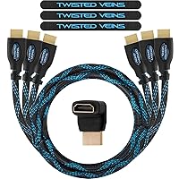 HDMI Cable 6 ft, 3-Pack, Premium HDMI Cord Type High Speed with Ethernet, Supports HDMI 2.0b 4K 60hz HDR on Most Devices and May Only Support 4K 30hz on Some Devices