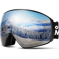 OutdoorMaster Ski Goggles Horizon - Snowboard Goggles with Ultra View, Frameless, Interchangeable Magnetic Lens