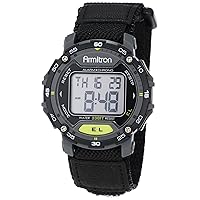 Unisex 40/8291BLK Grey Accented Digital Chronograph Black Nylon Strap Watch