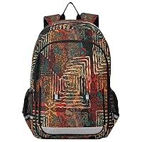 ALAZA Tribal Paisley Floral Pattern Backpack Bookbag Laptop Notebook Bag Casual Travel Trip Daypack for Women Men Fits 15.6 Laptop