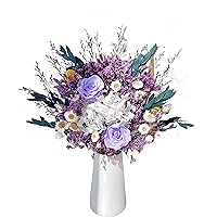 Flowers for Delivery Prime,Fresh Cut Mixed Bouquets,Preserved Bouquets,Fresh Cut Flowers,Handmade Mixed Bouquets,for Home Décor,Home Ornaments(Purple)